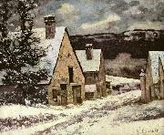 Gustave Courbet, Dorfausgang im Winter